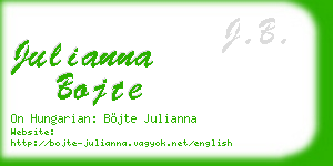 julianna bojte business card